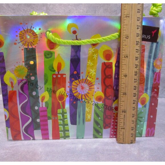 Papyrus HAPPY BIRTHDAY GREETING CARD-GIFT BAG Set-Die cut glitter candles-NEW - Picture 9 of 10